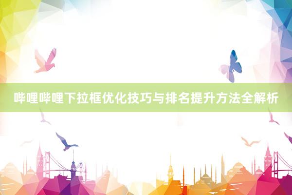 哔哩哔哩下拉框优化技巧与排名提升方法全解析