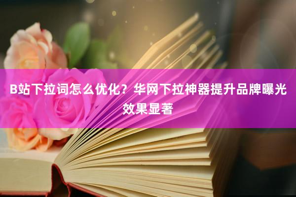 B站下拉词怎么优化？华网下拉神器提升品牌曝光效果显著