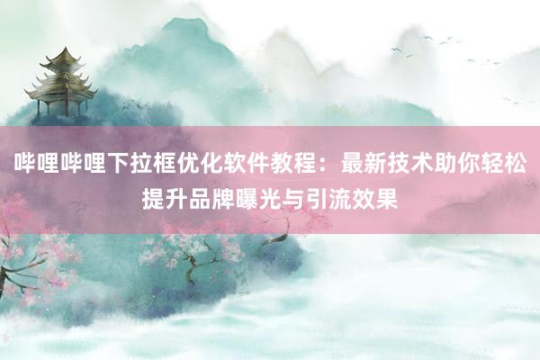 哔哩哔哩下拉框优化软件教程：最新技术助你轻松提升品牌曝光与引流效果