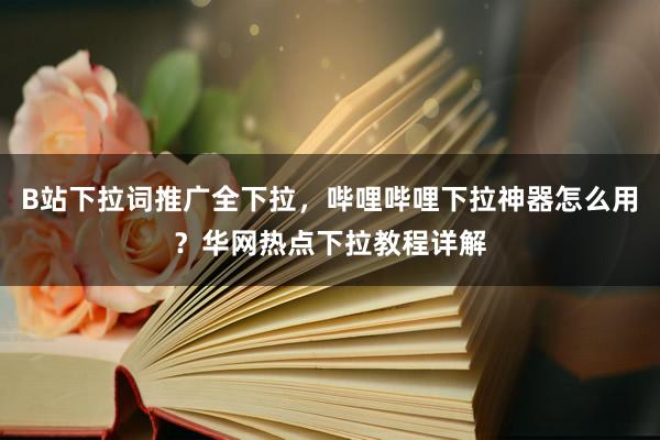 B站下拉词推广全下拉，哔哩哔哩下拉神器怎么用？华网热点下拉教程详解